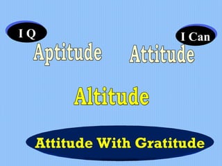 Attitude Aptitude Altitude I Q I Can Attitude With Gratitude 