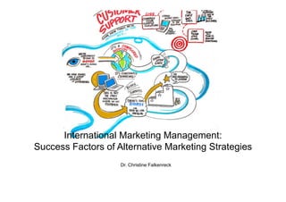 International Marketing Management:
Success Factors of Alternative Marketing Strategies
                    Dr. Christine Falkenreck
 
