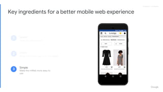 Proprietary + ConfidentialProprietary + Confidential
Smart
Bring frictionless sign-in to the mWeb
Speed
Make the mWeb faster
Simple
Make the mWeb more easy to
use
Key ingredients for a better mobile web experience
1
2
3
 