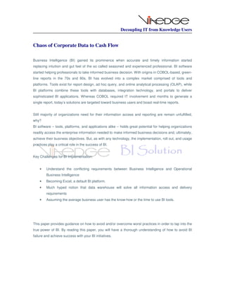 Successful Business Intelligence Implementation