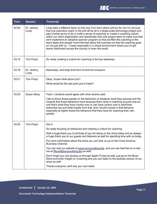 Successful Technology Implementations Transcript