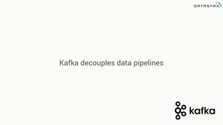 Kafka decouples data pipelines
 