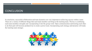 Successful collaboration and team dynamics team d | PPTX | Business ...
