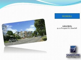 ROSEHILL
LOCATION:
19-21 Prospect St, Rosehill