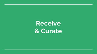 Receive
& Curate
 