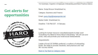 Get alerts for
opportunities
 