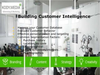 2003 L-Soft
Building Customer Intelligence
• Harness your Customer Database
• Evaluate Customer Behavior
• Effective personalization and targeting
• Common Segmentation Factors:
o Purchase history
o Location/zip code
o Demographics
o Lifestyle/hobbies/interests
o Psychographics
 