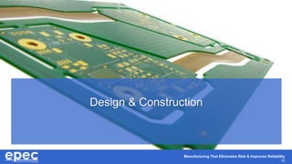 Manufacturing That Eliminates Risk & Improves Reliability
10
Design & Construction
 