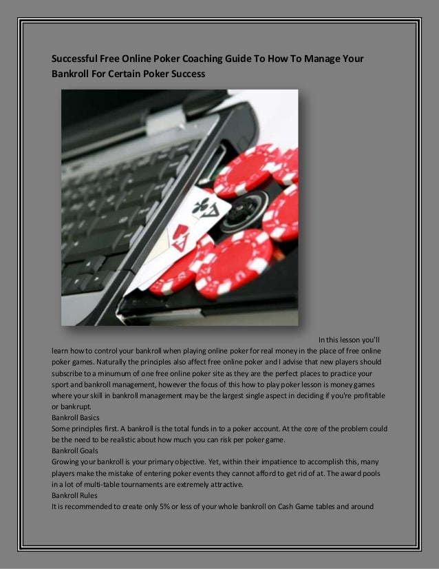 How to be successful at online poker without How to be successful at online poker without