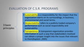 Successful implementation of social responsibility programs | PPTX