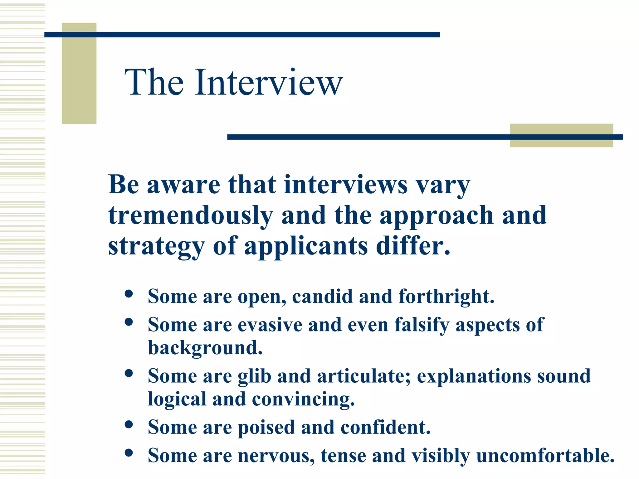 Successful interviewing (Behavioral Based Interviewing) | PPT