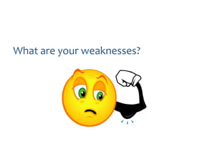 What are your weaknesses?

 