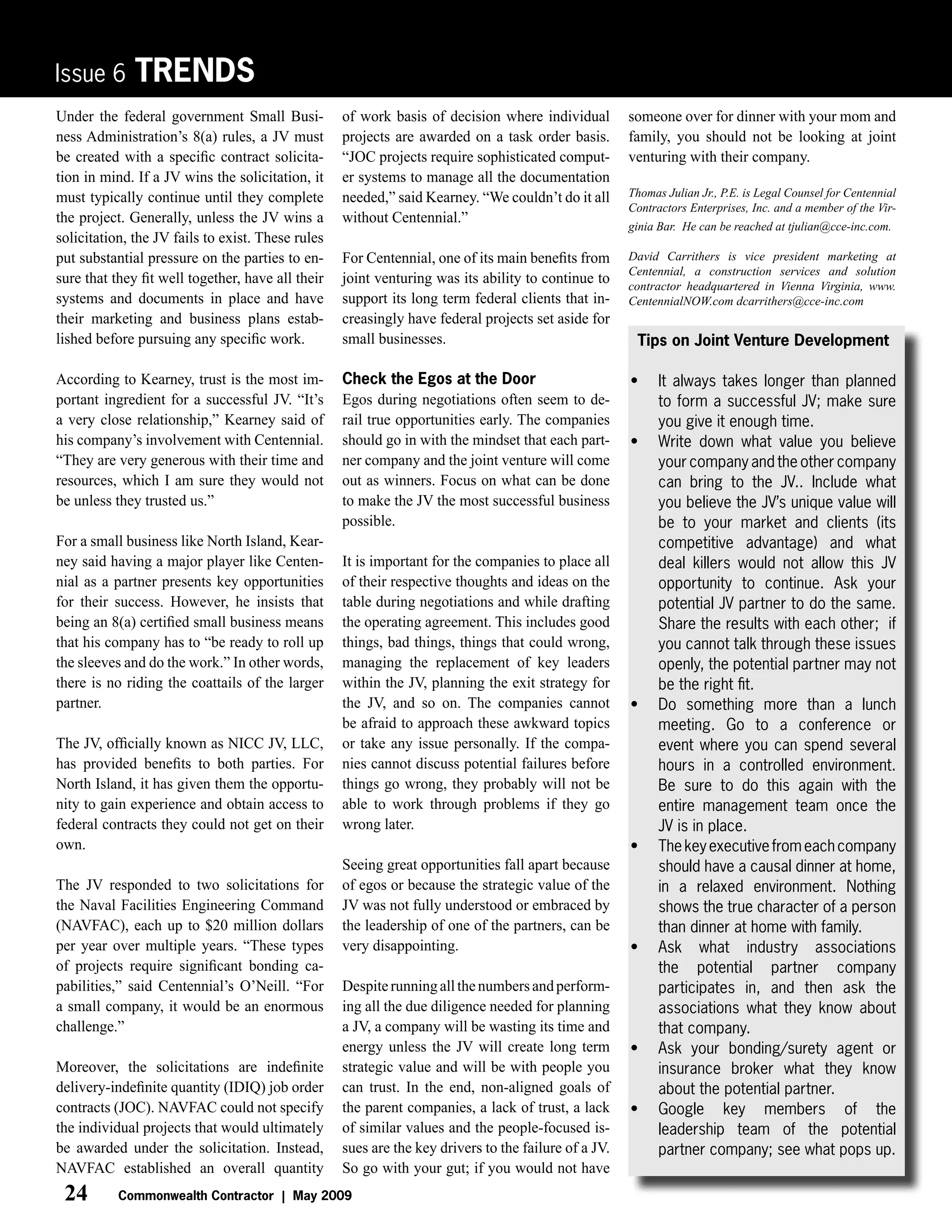 Successful jv starts with strategy and relationships | PDF