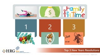 © 2021 Healthcare Resource Group, Inc. ALL RIGHTS RESERVED. hrgpros.com
Top 3 New Years Resolutions
1 2 3
 