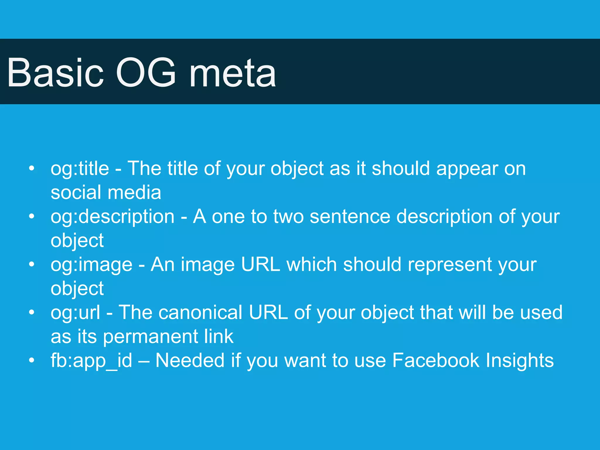 Successfully Implementing Open Graph | PPT