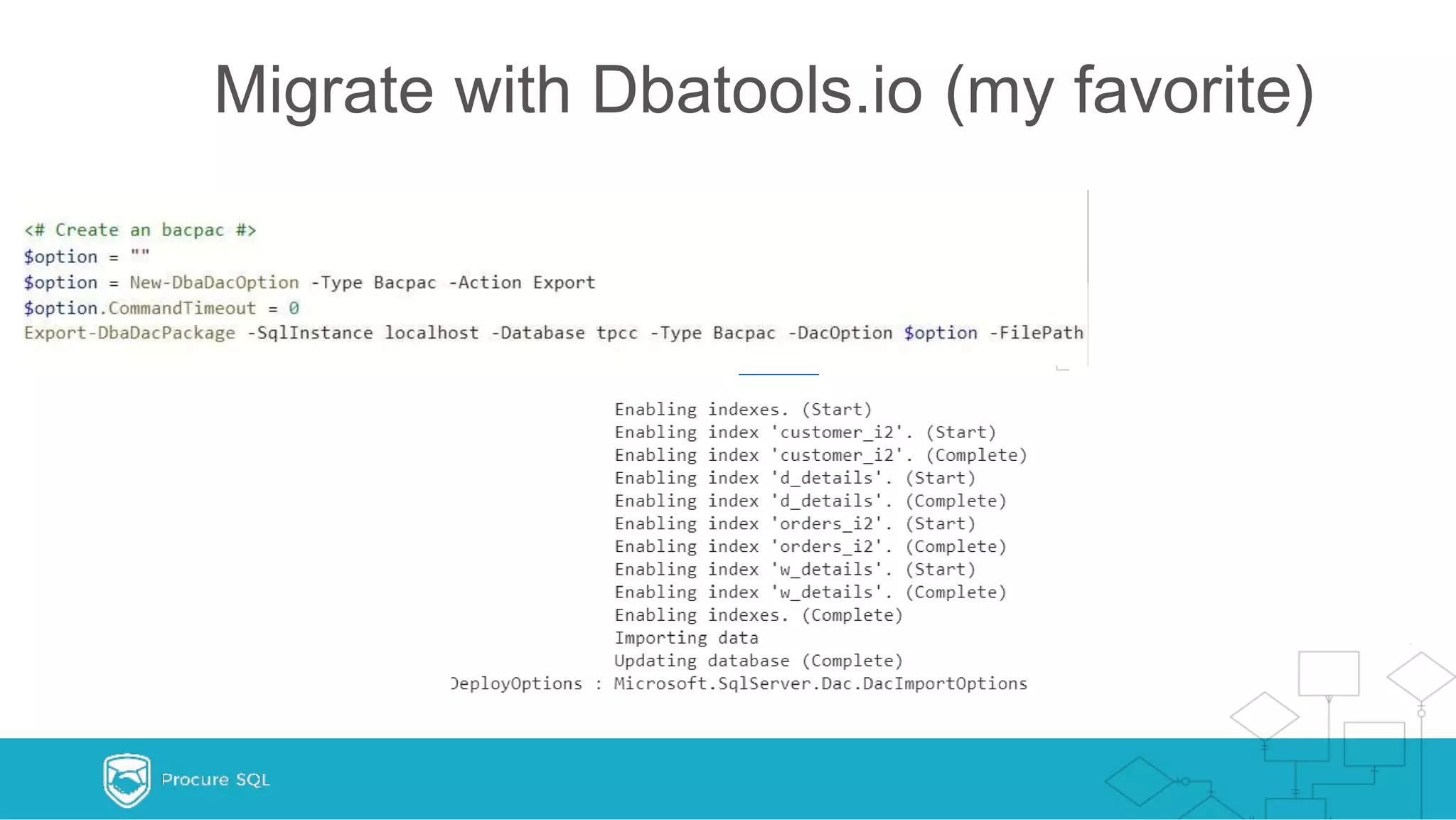 Migrate with Dbatools.io (my favorite) 