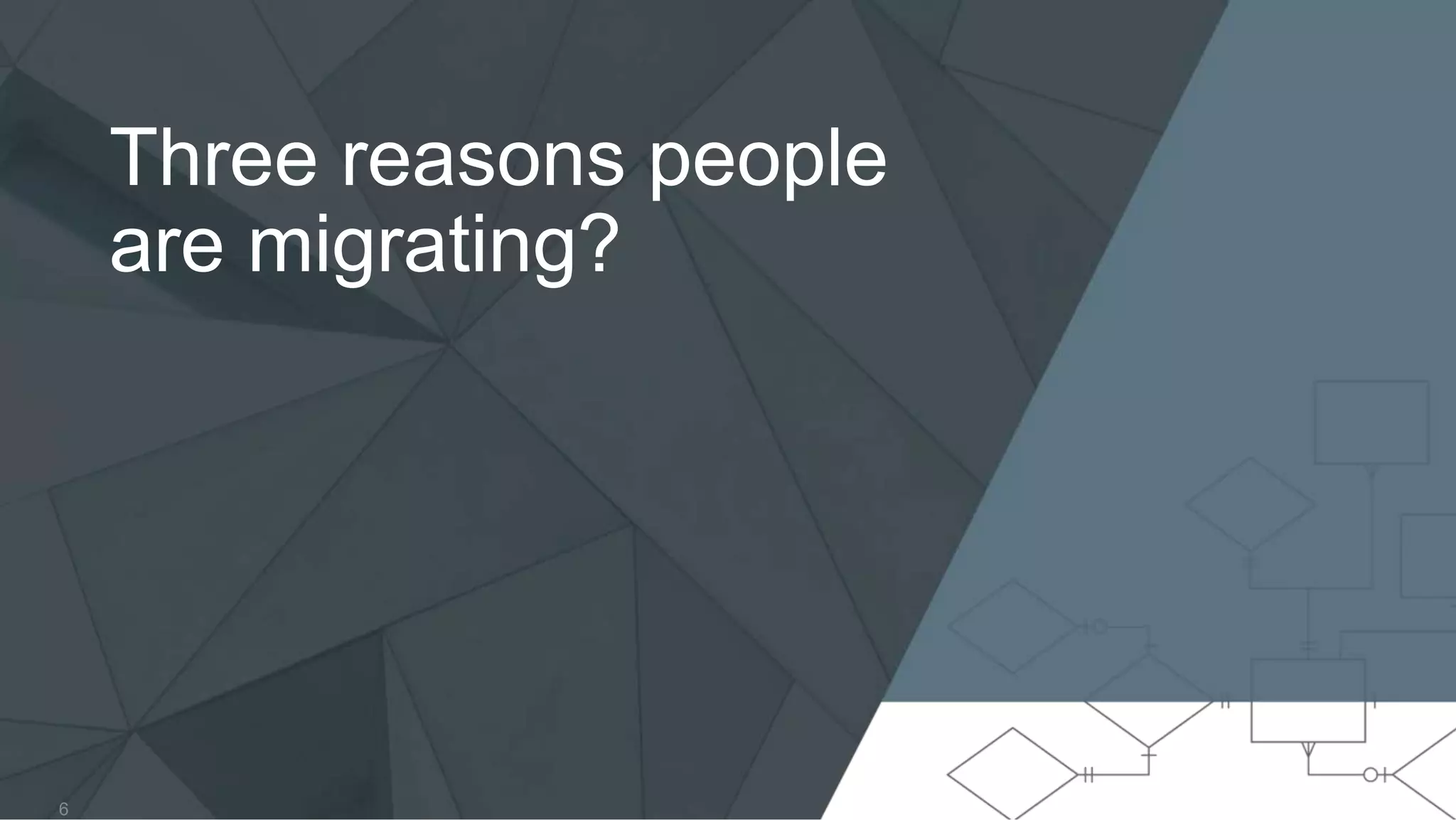 Three reasons people are migrating? 6 