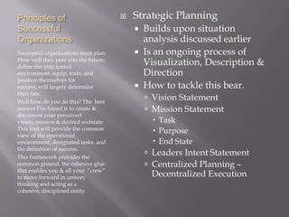 Successful Organizations  Strategic Planning