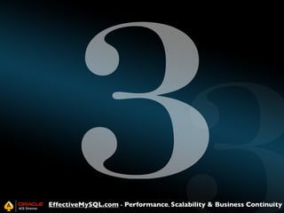 3

EffectiveMySQL.com - Performance, Scalability & Business Continuity

 