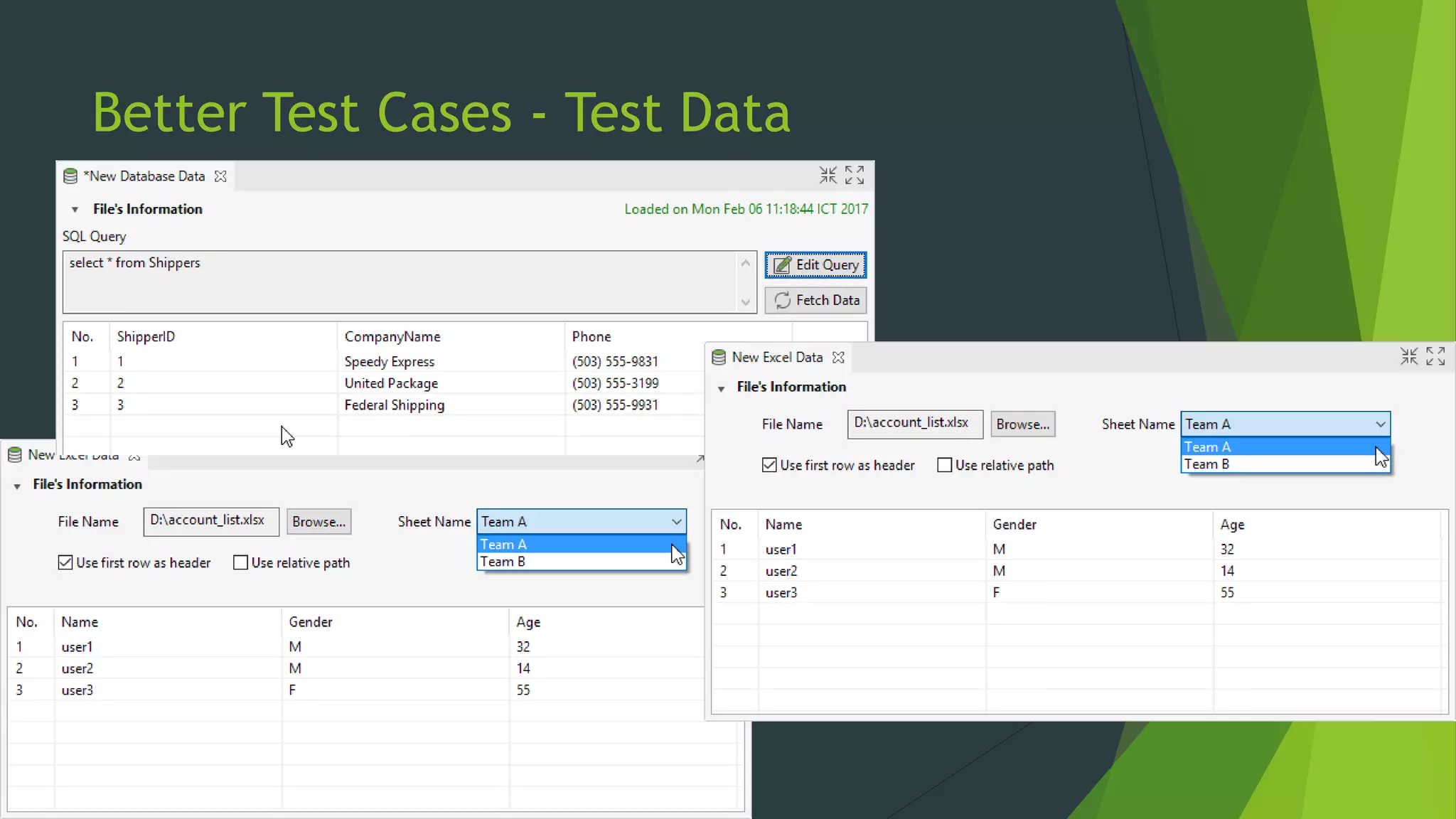 Better Test Cases - Test Data
 