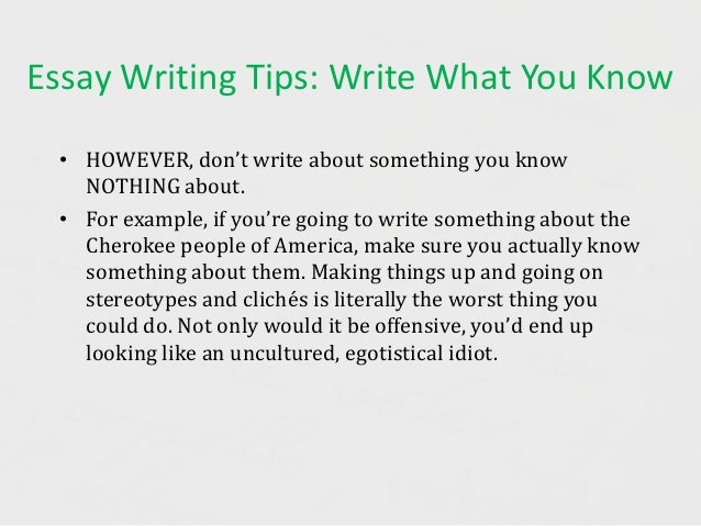 How to write about something
