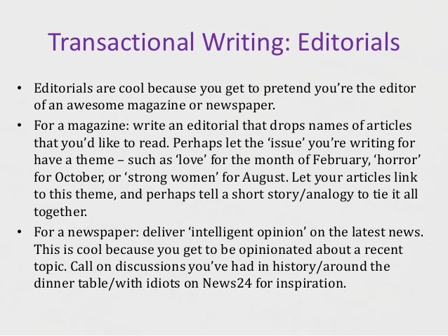 Examples of editorial essays
