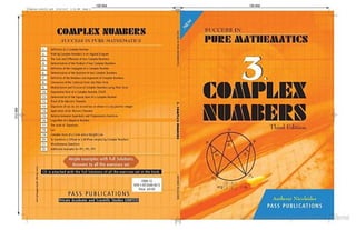 (Success in Pure Mathematics Vol. 3) Anthony Nicolaides - Complex Numbers (Success in Pure Mathematics)  -Hyperion Books (1990).pdf