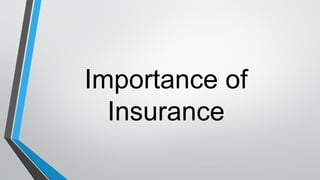 Importance of
Insurance
 