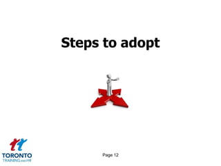Page 12
Steps to adopt
 