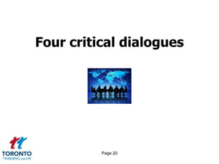 Page 20
Four critical dialogues
 