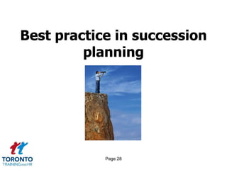 Page 28
Best practice in succession
planning
 