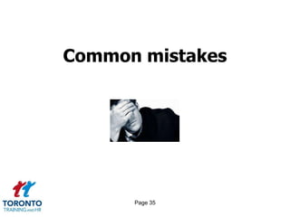 Page 35
Common mistakes
 