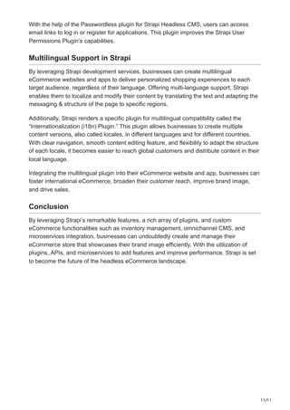 Leveraging Strapi for eCommerce Development: A Comprehensive Guide | PDF