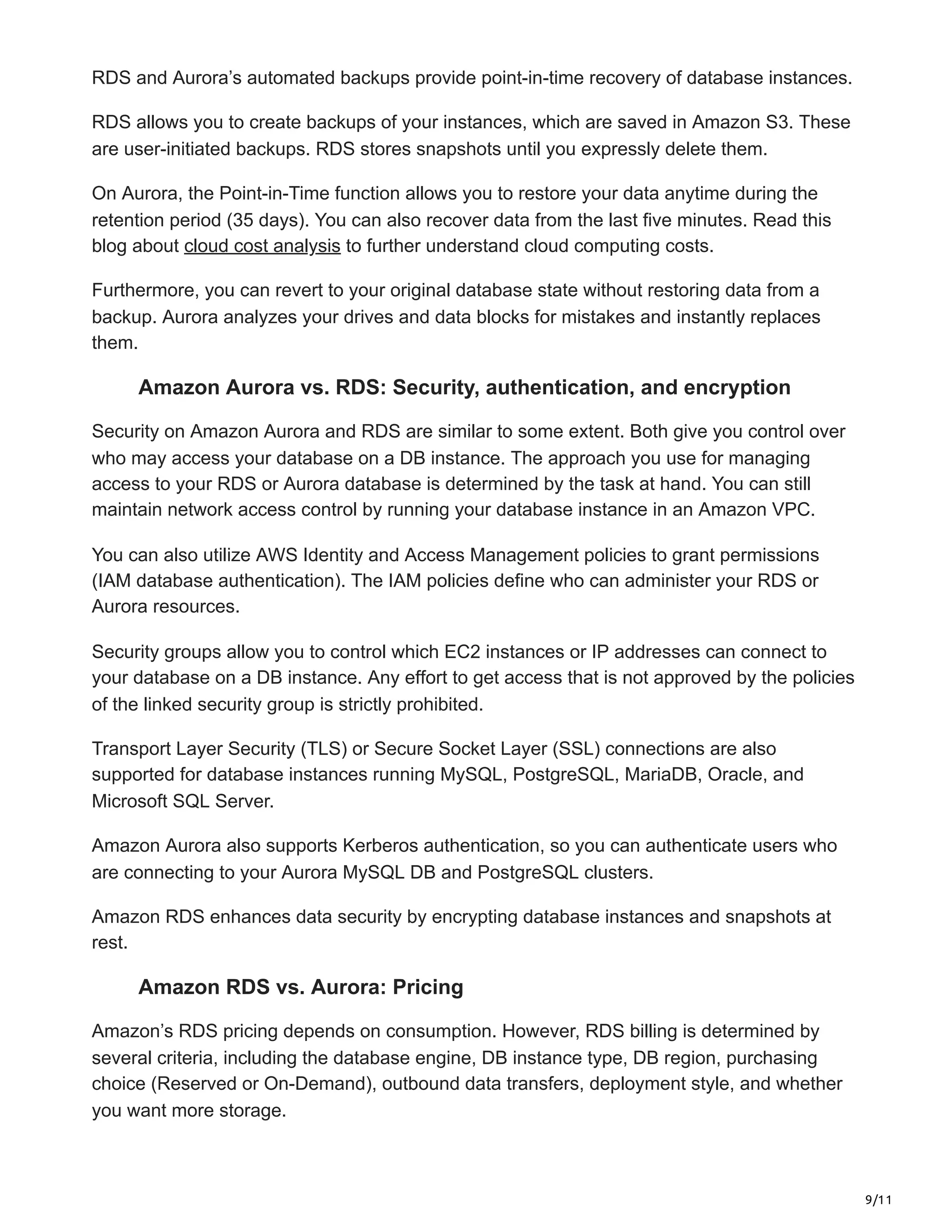 AWS RDS Vs Aurora: Everything You Need to Know | PDF