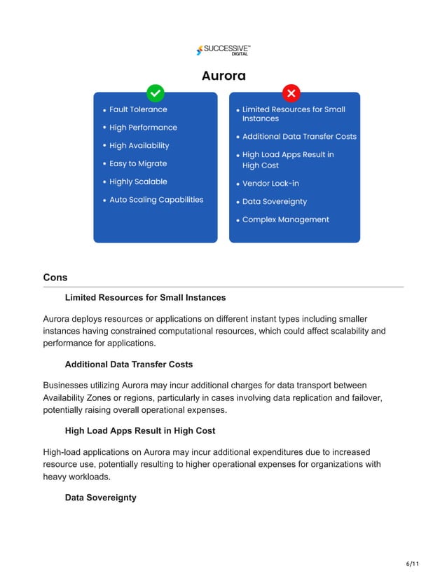 AWS RDS Vs Aurora: Everything You Need to Know | PDF