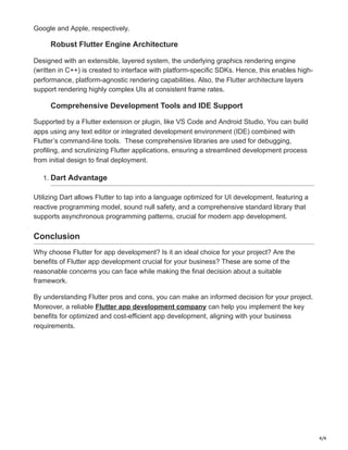 Why Use Flutter for App Development- Features and Benefits | PDF