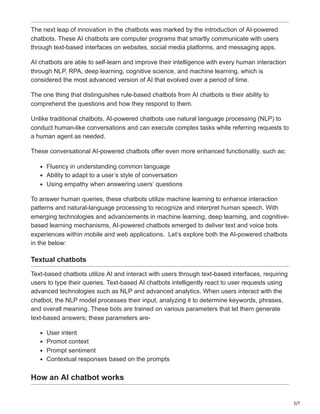 The rise of Chatbots and Virtual Assistants in Customer Experience | PDF