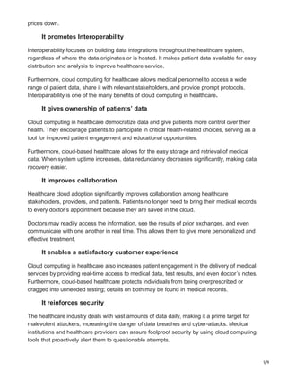 Impact of Cloud Computing in Transforming the Healthcare Industry | PDF