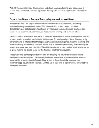 Top 10 Emerging Healthcare Technology Trends in 2024 | PDF