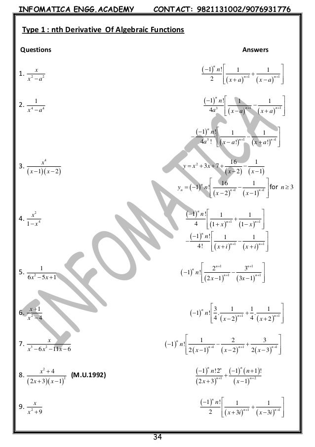Successive Differentiation Bsc 1st Year Successive differentiation