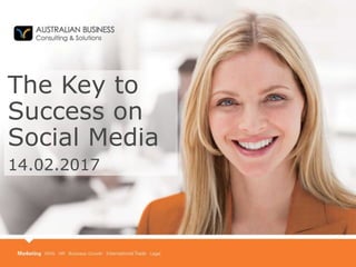 The Key to
Success on
Social Media
14.02.2017
 