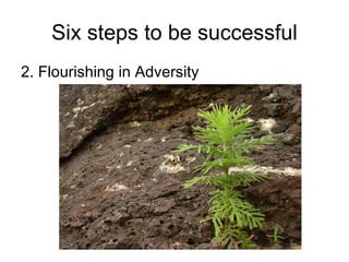 Six steps to be successful 2. Flourishing in Adversity 