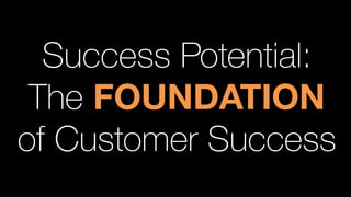 Success Potential:
The FOUNDATION
of Customer Success
 