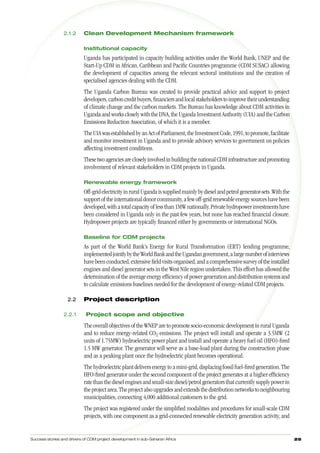 Success stories and drivers of cdm project development in sub saharan ...