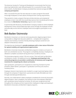 Bob Barker: Creating a Learning Culture [Case Study] | PDF