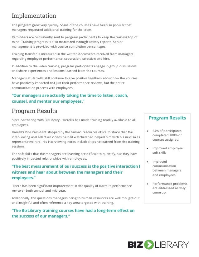 Harrell’s Developing A Manager Training Program [Case Study]