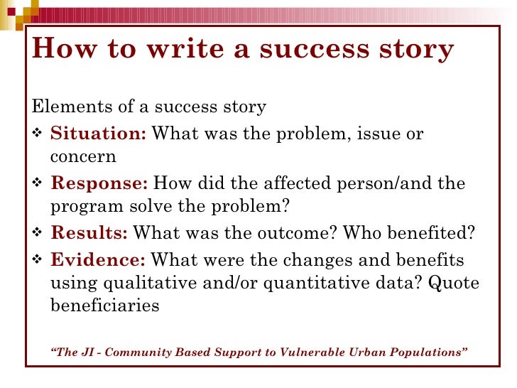 how to start a success story essay