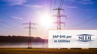 SAP EHS per
le Utilities
 