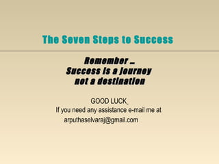 Success with 7 steps | PPT