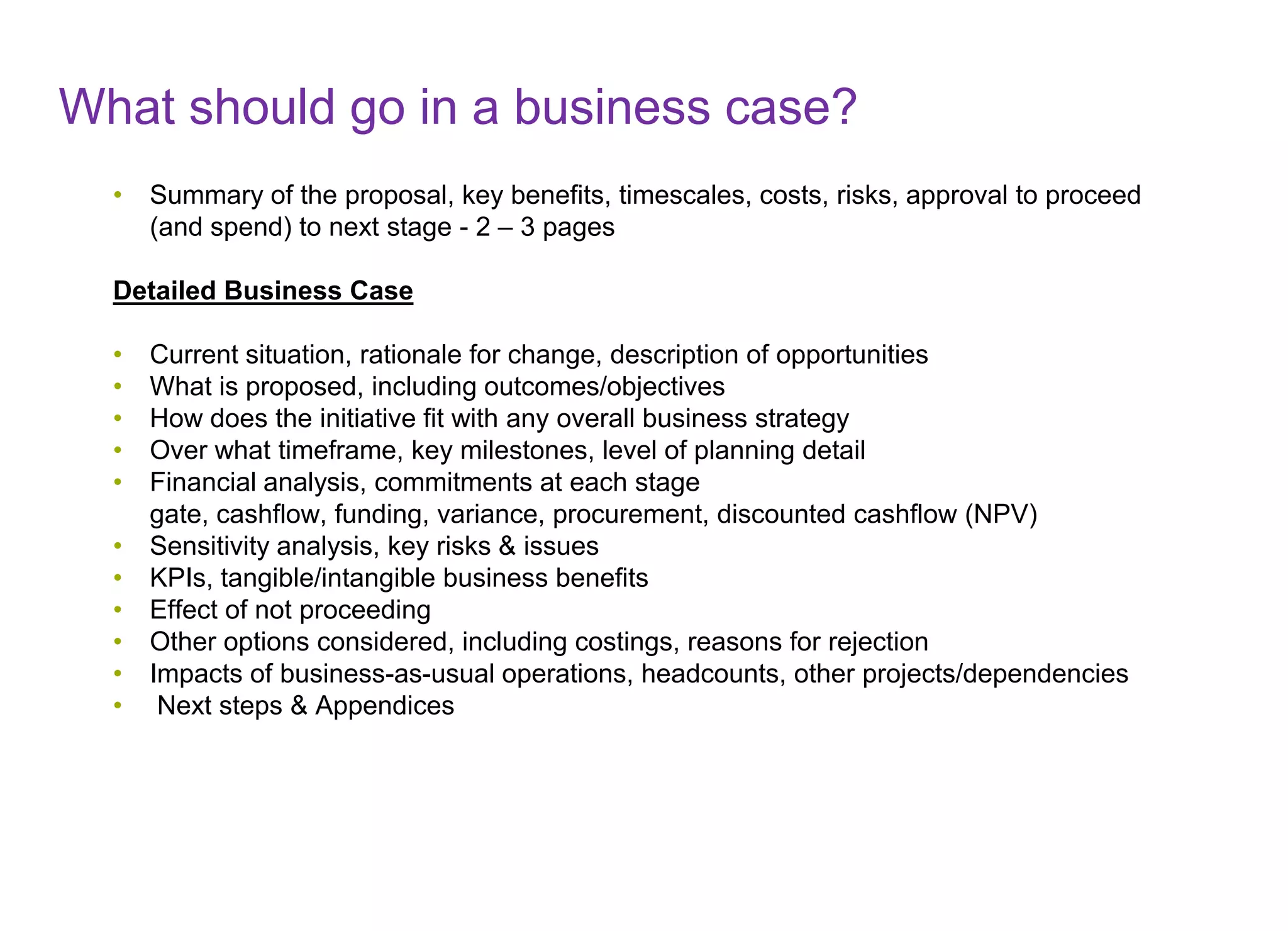 Success with business cases | PPTX